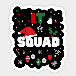 IT Squad Festive Christmas Computer System Help Desk Cute Sticker